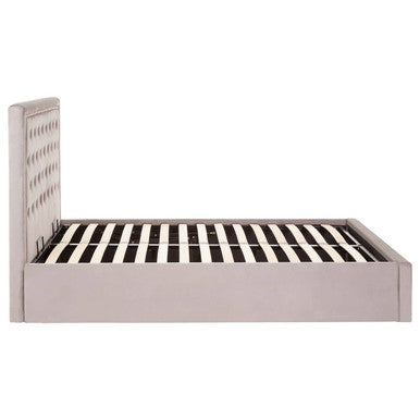 Hannah Grey Velvet Ottoman Bed Double - image 6