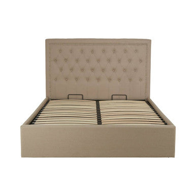 Hannah Beige Ottoman Double Bed