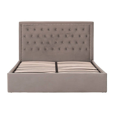 Hannah Grey Ottoman King Bed