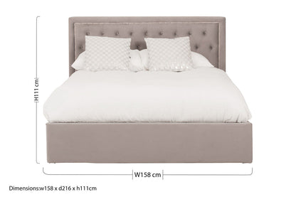 Hannah Grey Ottoman King Bed