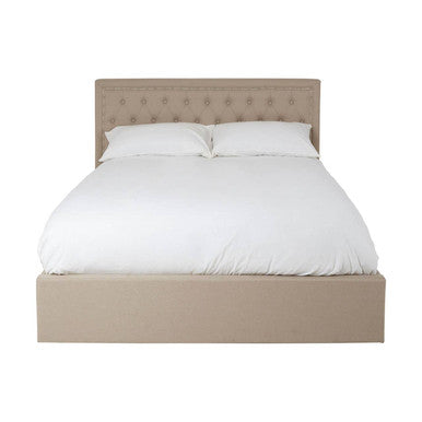 Hannah Beige Kingsize Ottoman Bed