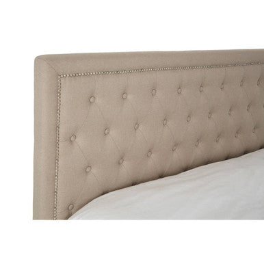 Hannah Beige Kingsize Ottoman Bed