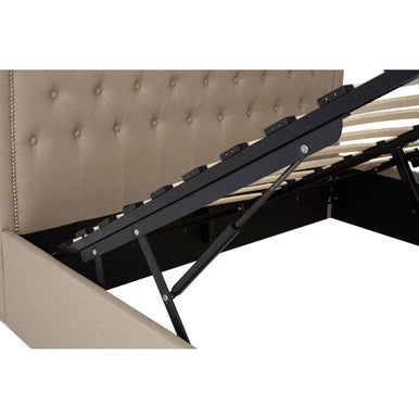Hannah Beige Kingsize Ottoman Bed