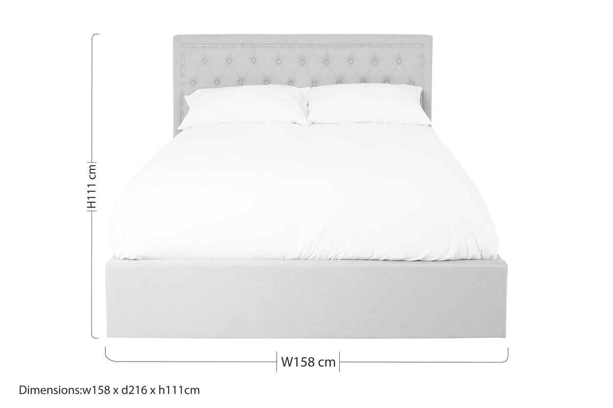Hannah Light Grey King Size Ottoman Bed - Image 11