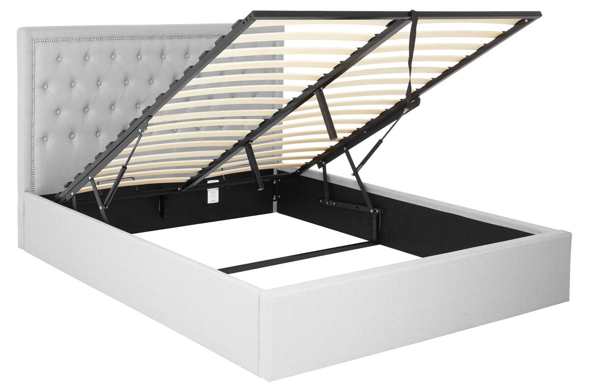 Hannah Light Grey King Size Ottoman Bed - Image 7