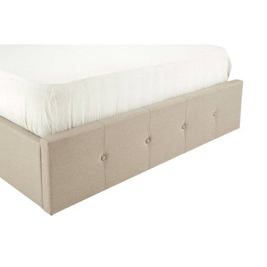 Edison Beige Double Ottoman Bed