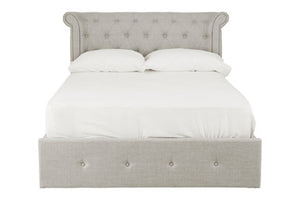 Edison Light Grey Ottoman Double Bed