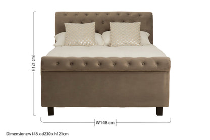Orlando Grey Ottoman Double Bed