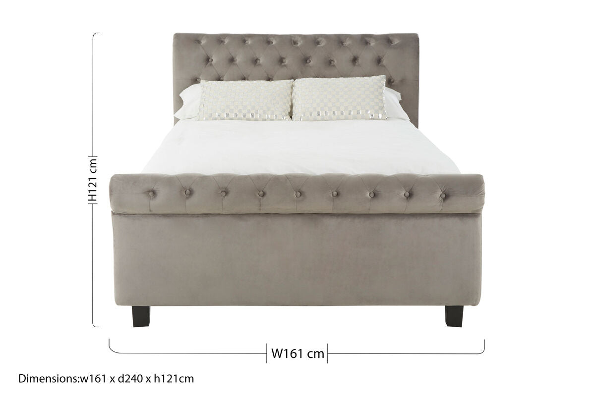 Orlando Grey Ottoman King Bed