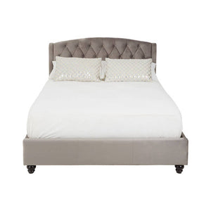 Josephine Grey Velvet Double Bed