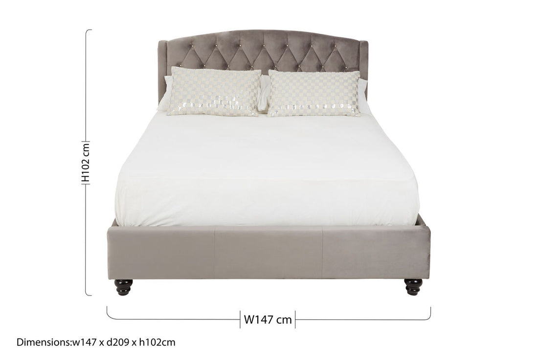 Josephine Steel Shade Double Bed