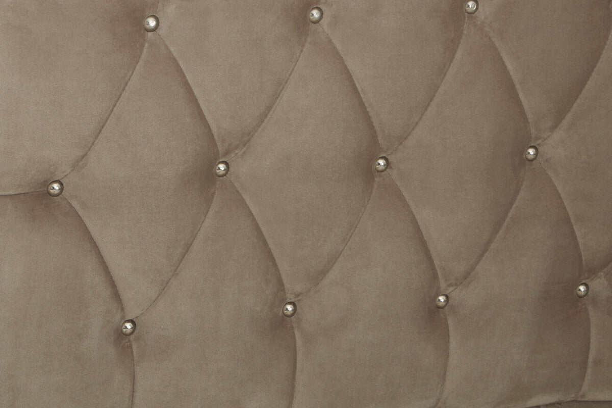 Josephine Mink Brushed Velvet Double Bed