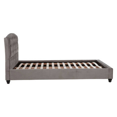 Josephine Grey Velvet King Bed