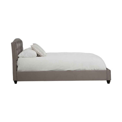 Josephine Grey Velvet King Bed