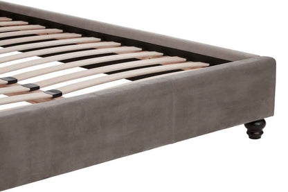 Josephine Grey Velvet King Bed
