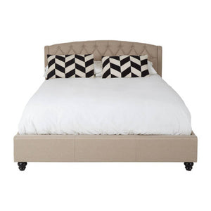 Josephine Beige Fabric King Bed