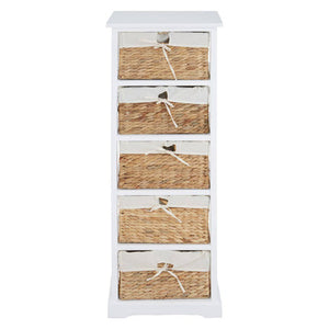 Ashby 5 Seagrass Drawer Chest.