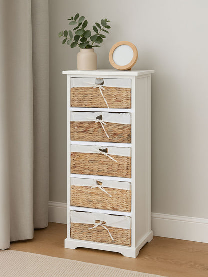 Ashby 5 Seagrass Drawer Chest