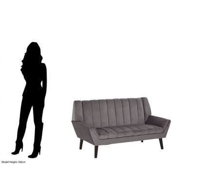 Savina 2 Seat Grey Sofa