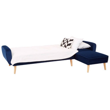3 Seater Navy Sofa Bed, Serene