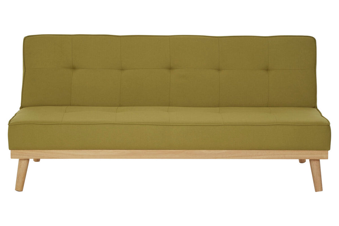 Green sofa bed on a white background
