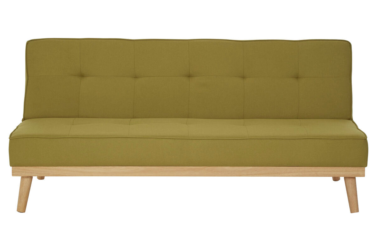Green sofa bed on a white background