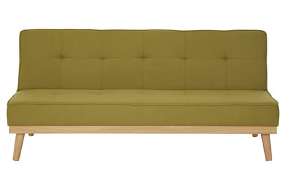 Green sofa bed on a white background
