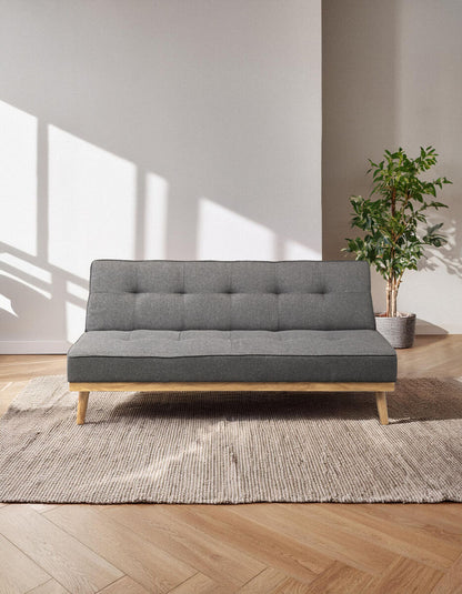 3 Seater Grey Sofa Bed, Stockholm