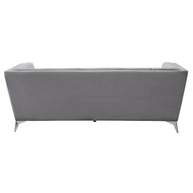 3 Seater Grey Velvet Sofa, Hansa