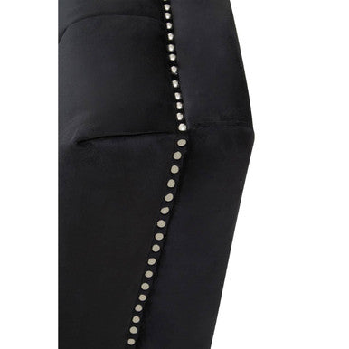 3 Seater Black Velvet Sofa, Hansa