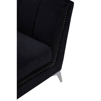 Hansa Black Velvet Chair - image 6