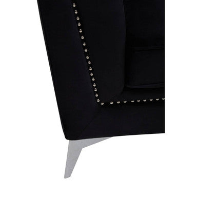 Hansa Black Velvet Chair - image 8