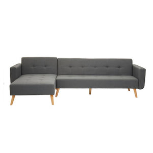 Hansa Hagen Grey Large Corner Sofa Bed