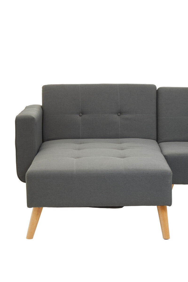 Hansa Hagen Grey Large Corner Sofa Bed