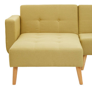 Olive Linen Corner Sofas Bed, Hansa Hagen