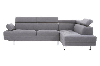 Hanover Grey Linen Corner Sofa