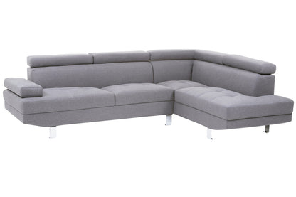Hanover Grey Linen Corner Sofa