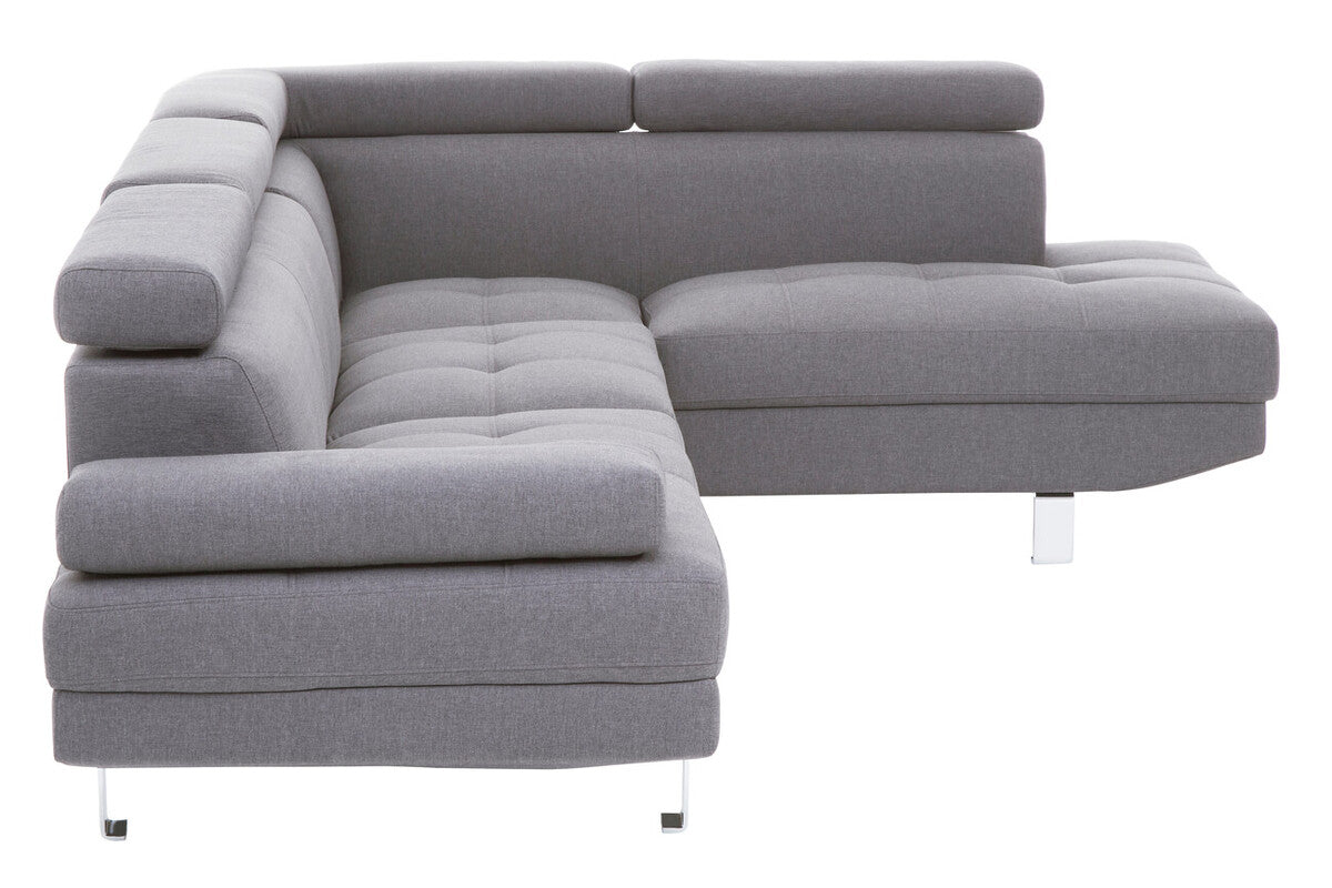 Hanover Grey Linen Corner Sofa
