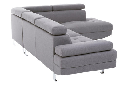 Hanover Grey Linen Corner Sofa