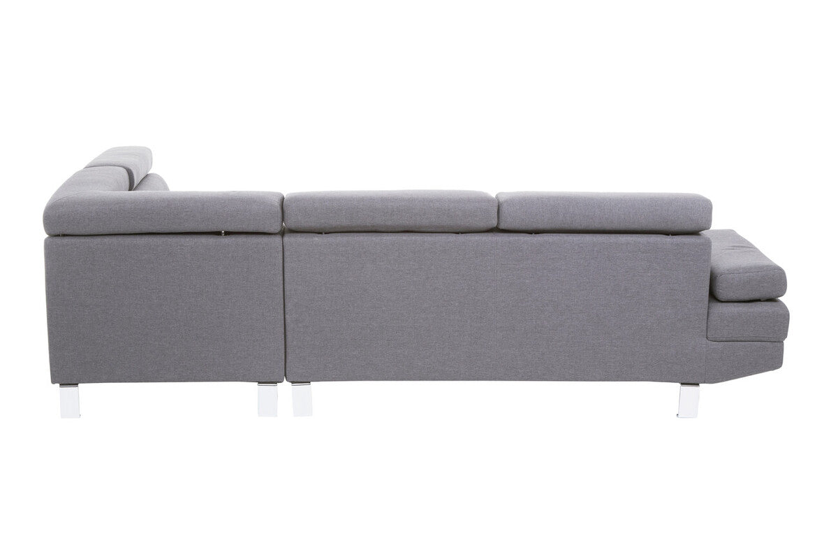 Hanover Grey Linen Corner Sofa