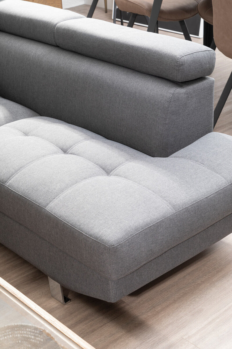Grey Linen Corner Sofas, Hanover - image 10