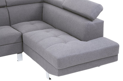 Hanover Grey Linen Corner Sofa
