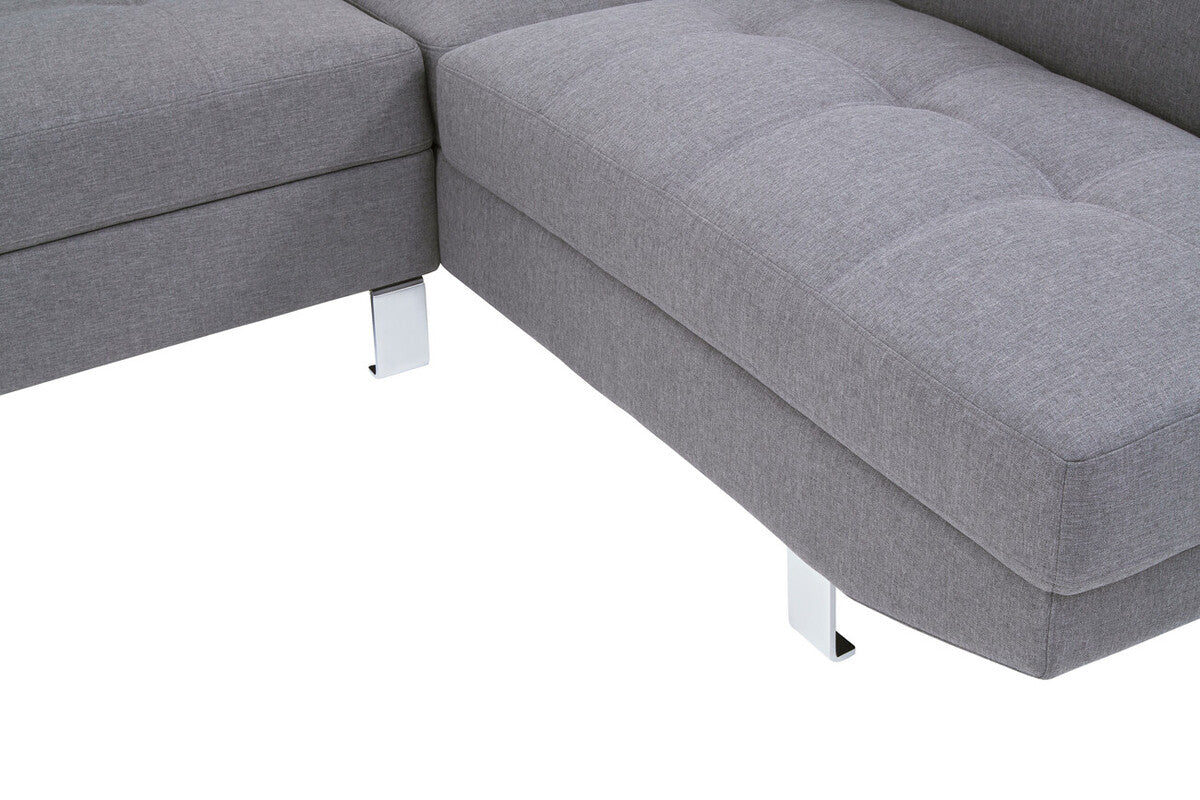 Hanover Grey Linen Corner Sofa