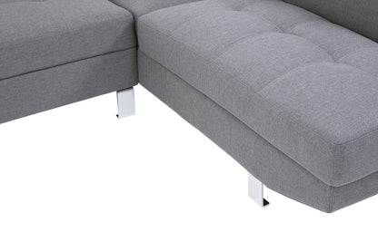 Hanover Grey Linen Corner Sofa