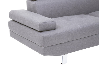 Hanover Grey Linen Corner Sofa