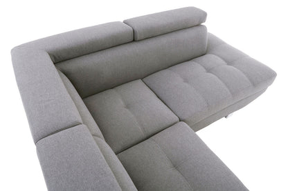 Hanover Grey Linen Corner Sofa