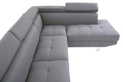 Hanover Grey Linen Corner Sofa