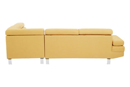 Hanover Ochre Linen Corner Sofa