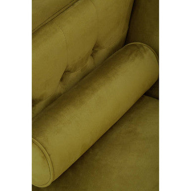 3 Seater Olive Velvet Sofa, Helia