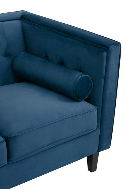 Helia Blue Velvet Sofa